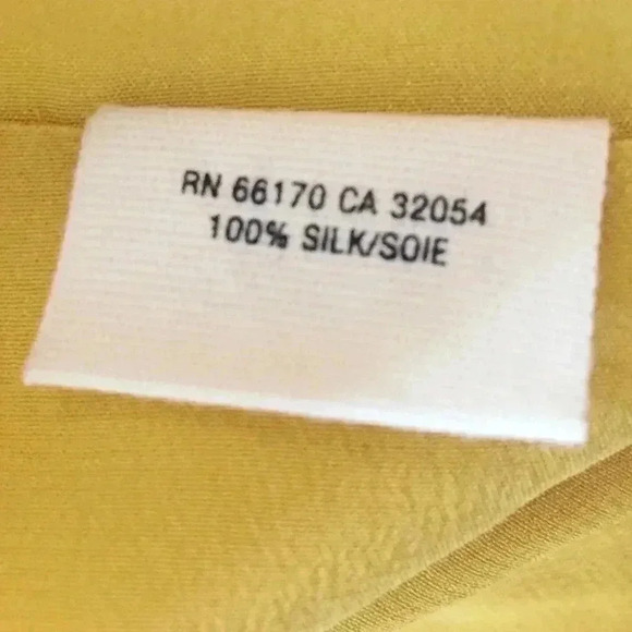 Anthropologie Floreat Mustard Yellow Silk Dress - Picture 6 of 6